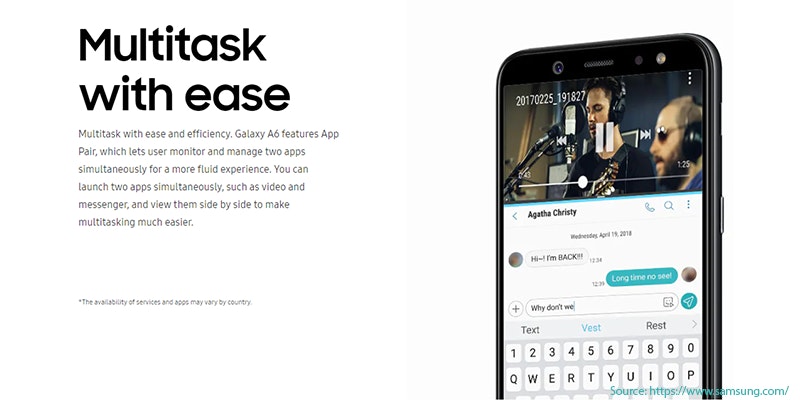 Performa Samsung Galaxy A6 Plus