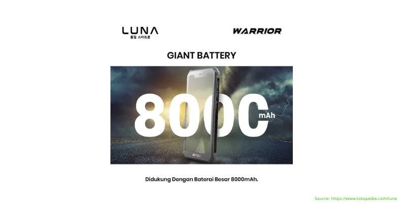 Baterai Luna Warrior G6E